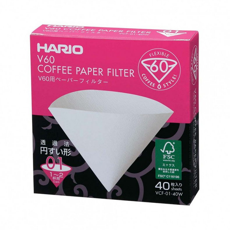 Фільтри паперові для пуроверу Hario V60 01, 40 шт